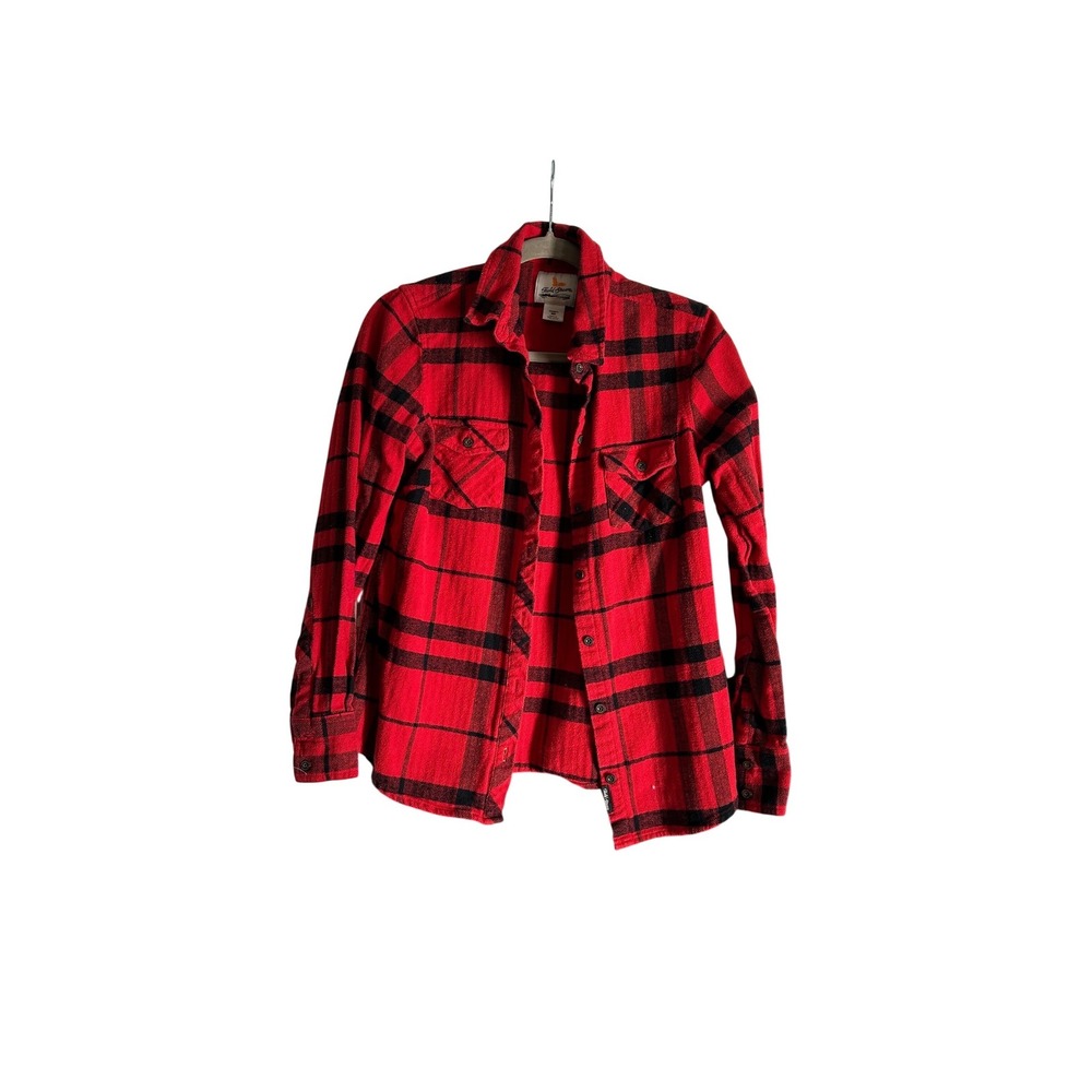 Field & Stream Red Black Plaid Flannel Shirt Womens Size‎ M